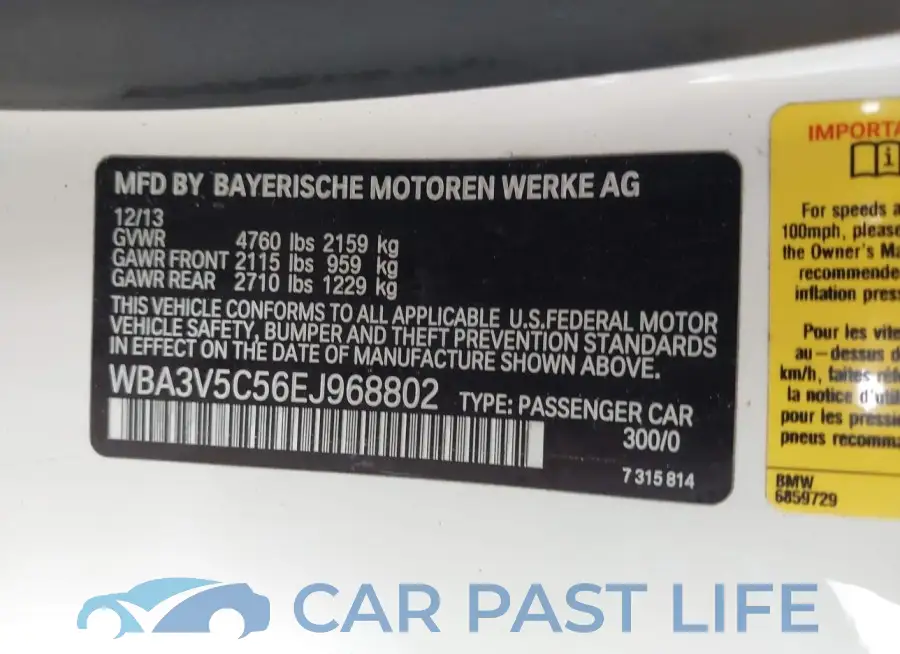 WBA3V5C56EJ968802# 9