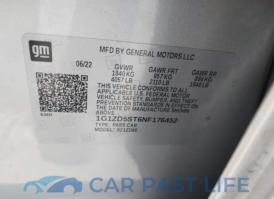 1G1ZD5ST6NF176452# 9