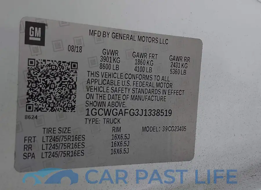1GCWGAFG3J1338519# 9