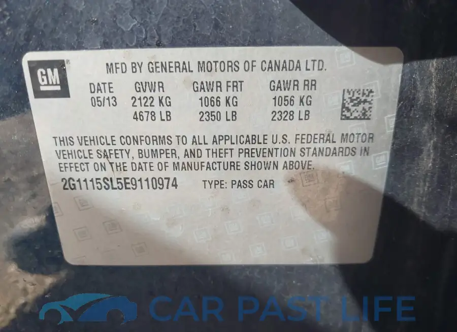 2G1115SL5E9110974# 9