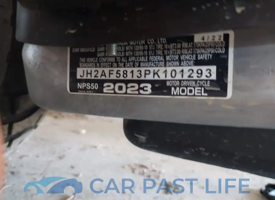 JH2AF5813PK101293# 10