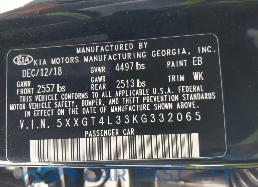 5XXGT4L33KG332065# 9