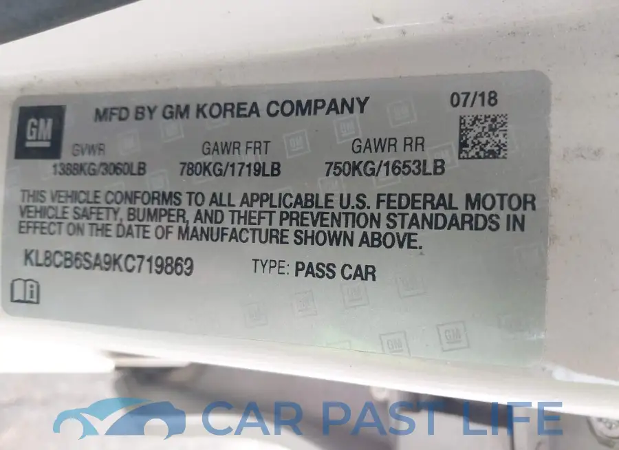 KL8CB6SA9KC719869# 9