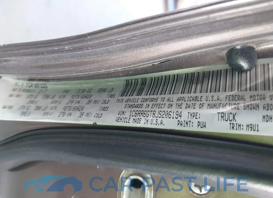 1C6RR6GT8JS206194# 9