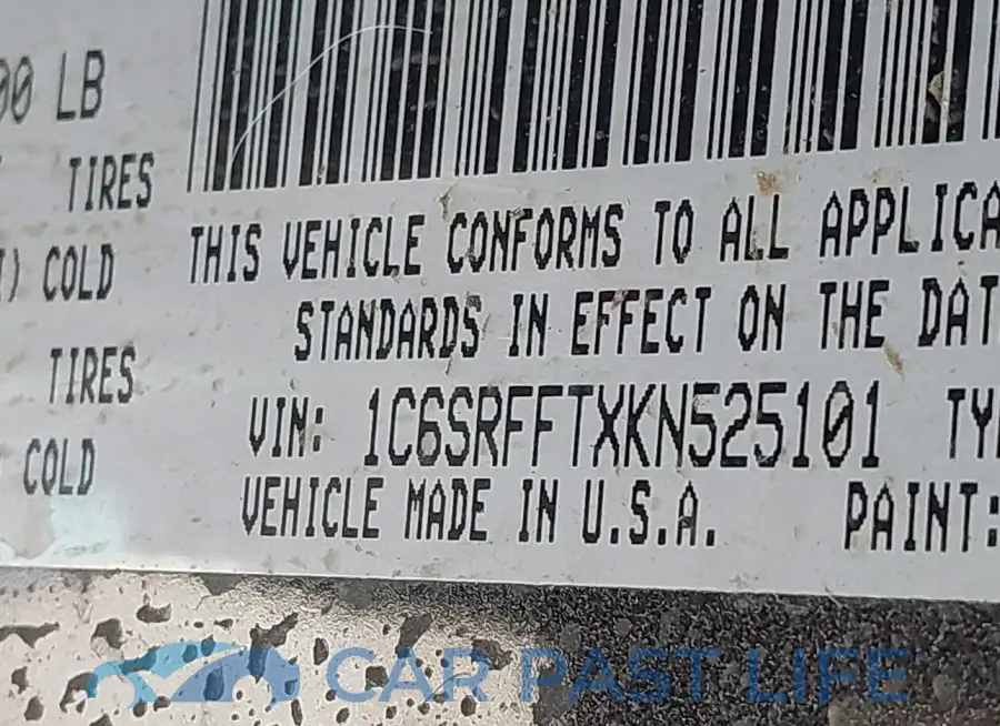 1C6SRFFTXKN525101# 9