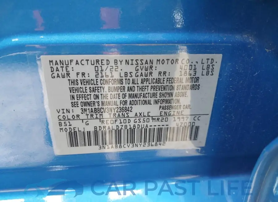3N1AB8CV3NY236842# 9