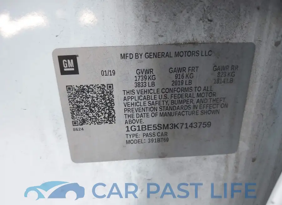 1G1BE5SM3K7143759# 9