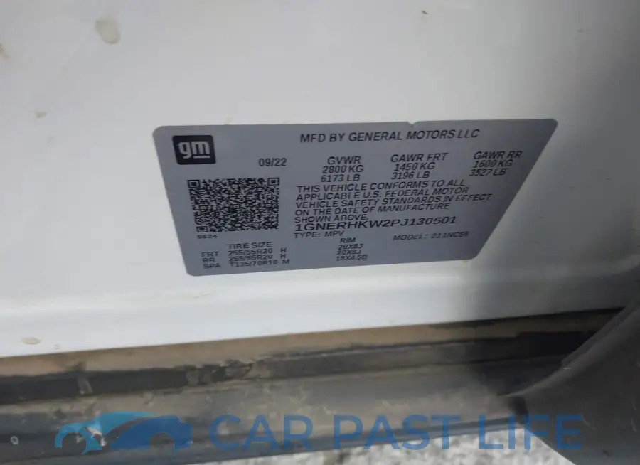 1GNERHKW2PJ130501# 9