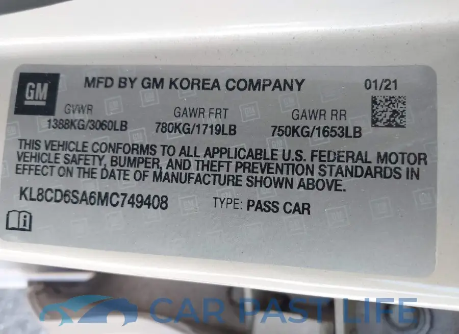 KL8CD6SA6MC749408# 9