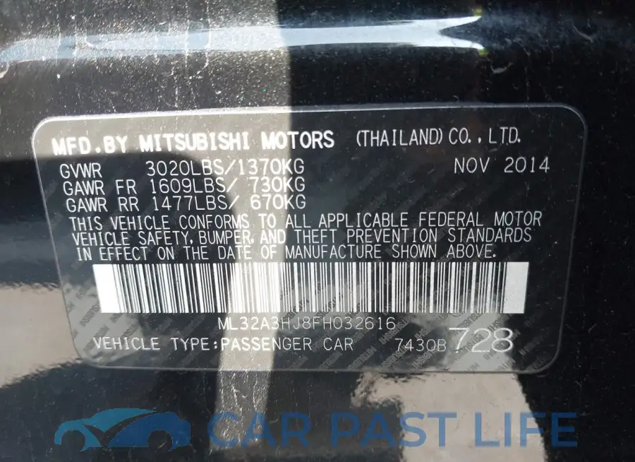 ML32A3HJ8FH032616# 9