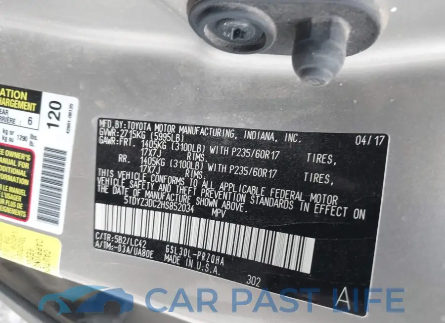 5TDYZ3DC2HS852034# 9
