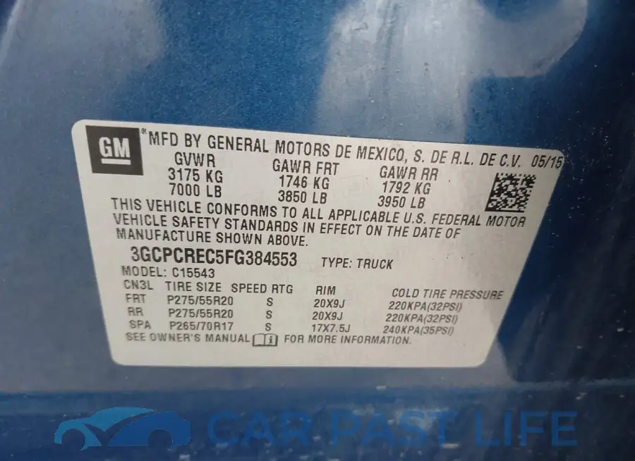 3GCPCREC5FG384553# 9