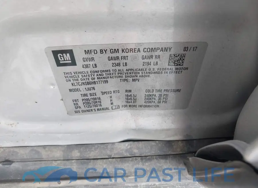 KL7CJNSB6HB177199# 9