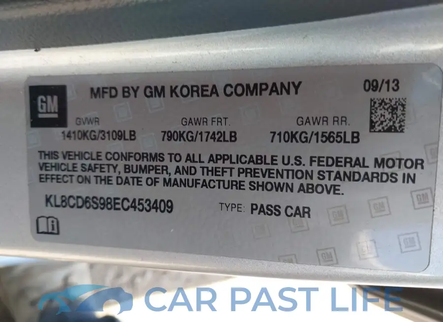 KL8CD6S98EC453409# 9