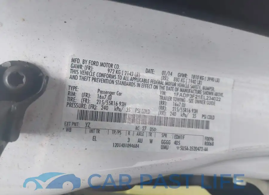 1FADP3F21EL234022# 9