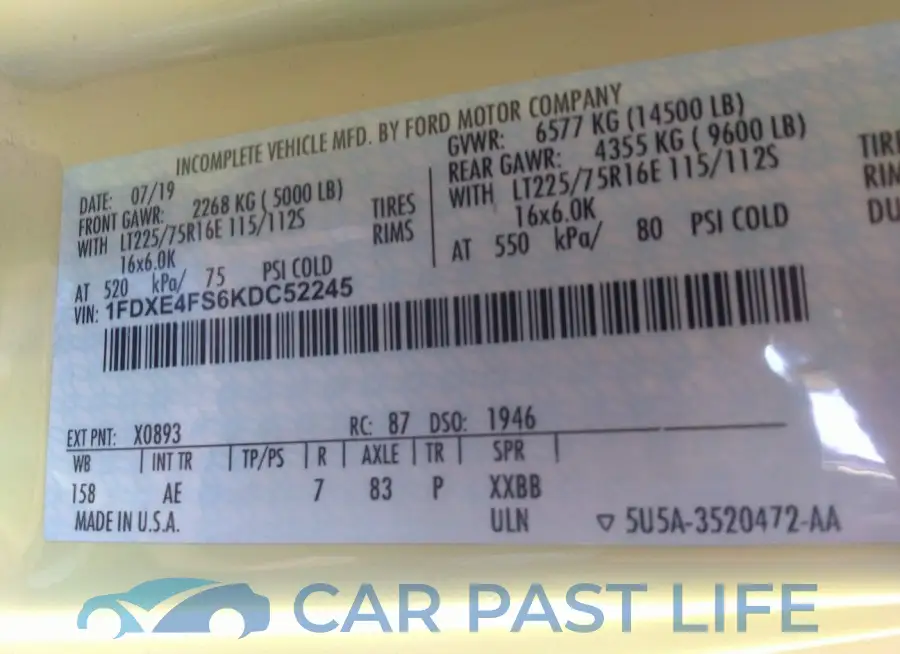 1FDXE4FS6KDC52245# 8