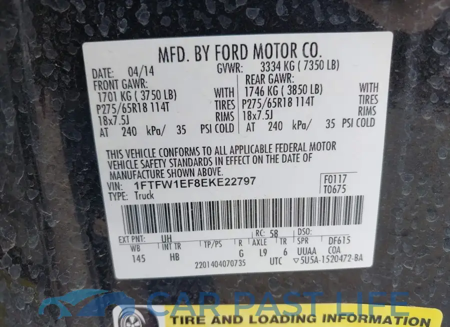 1FTFW1EF8EKE22797# 9