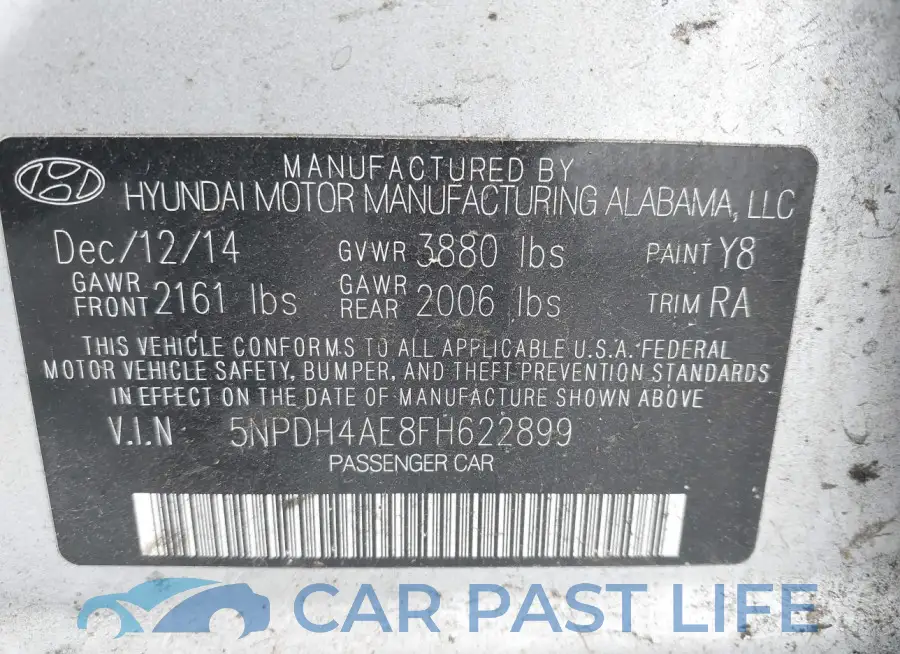5NPDH4AE8FH622899# 9