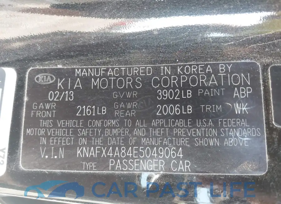 KNAFX4A84E5049064# 9