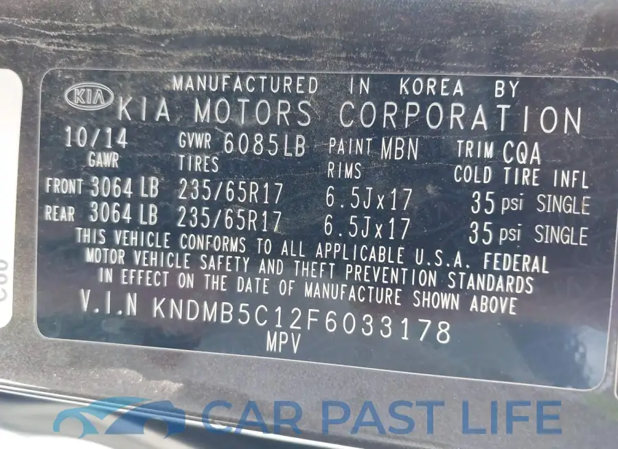 KNDMB5C12F6033178# 9