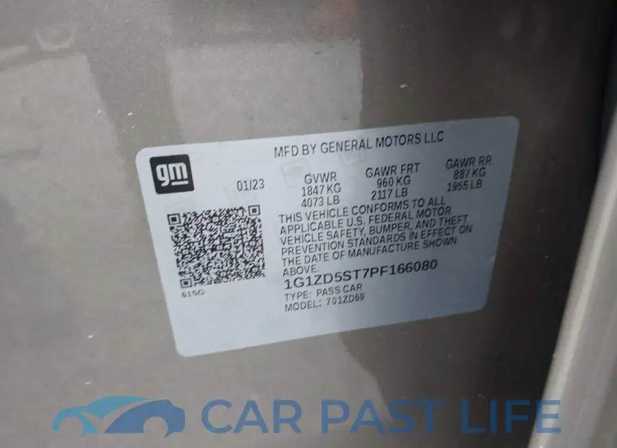 1G1ZD5ST7PF166080# 9