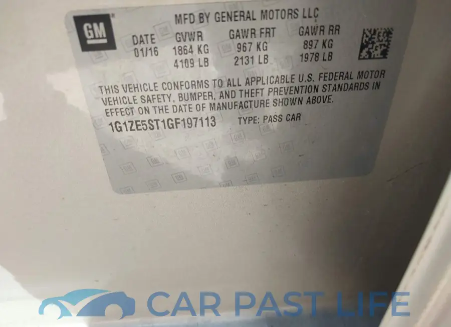 1G1ZE5ST1GF197113# 9
