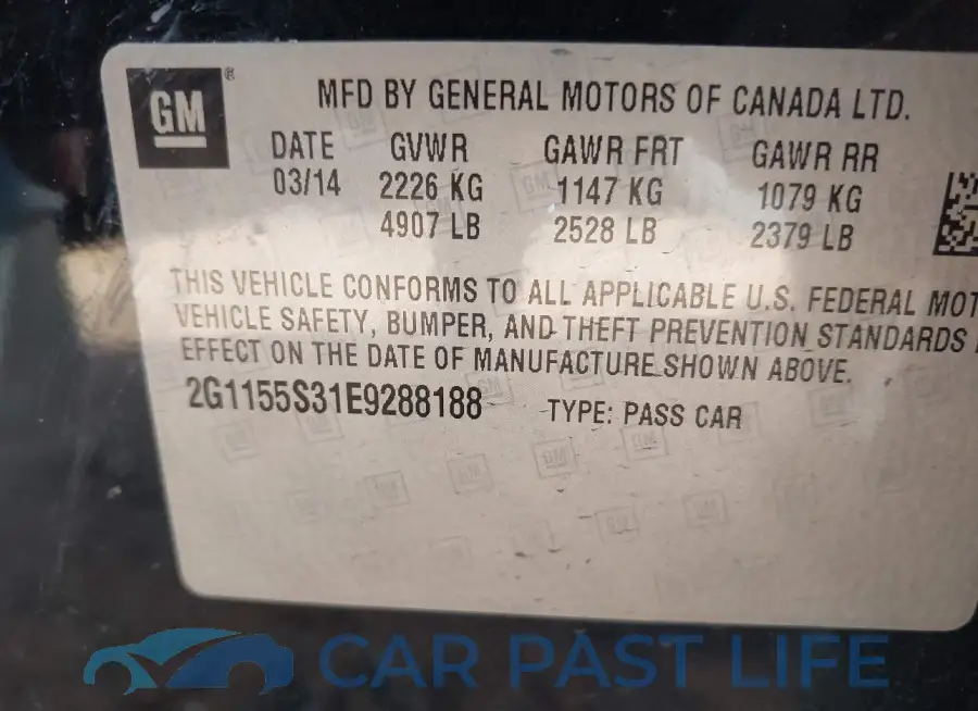 2G1155S31E9288188# 9