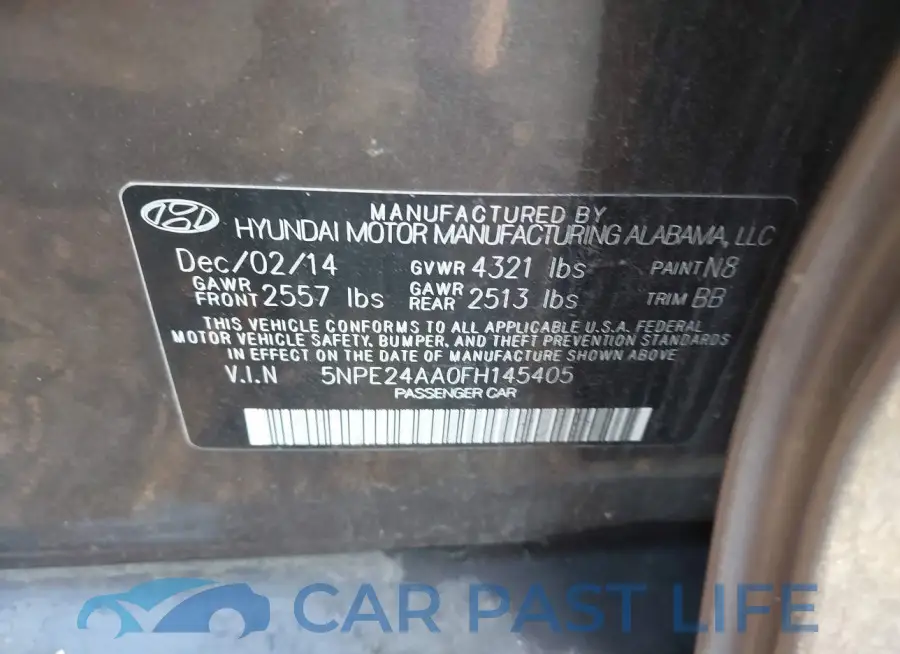 5NPE24AA0FH145405# 9
