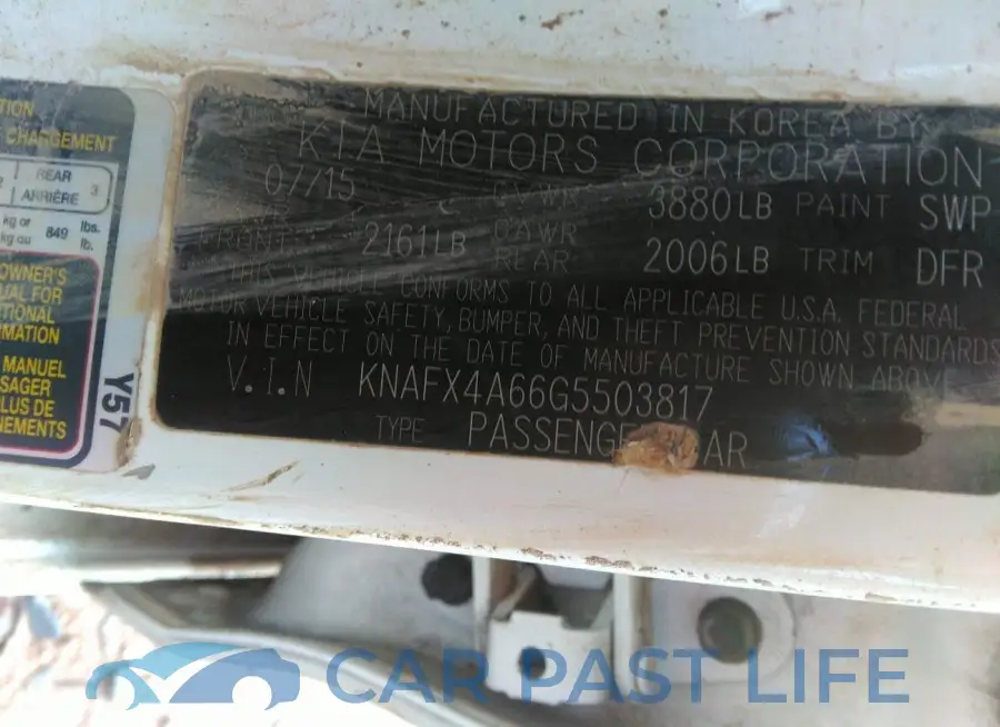 KNAFX4A66G5503817# 9