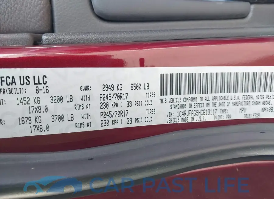 1C4RJFAG9HC613117# 9