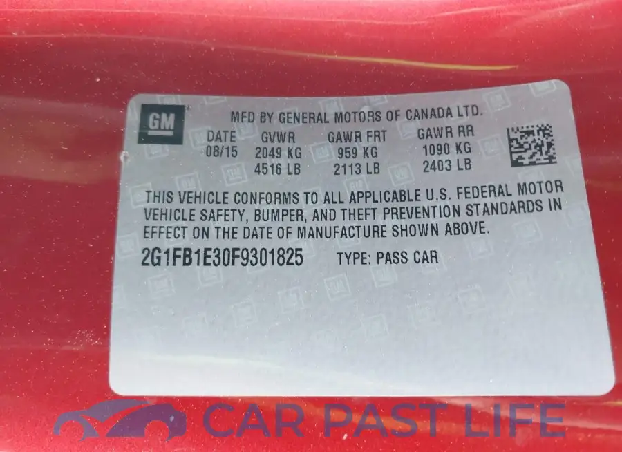2G1FB1E30F9301825# 9