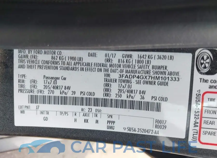3FADP4GX7HM101333# 9