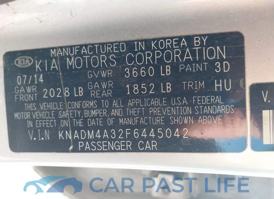 KNADM4A32F6445042# 9