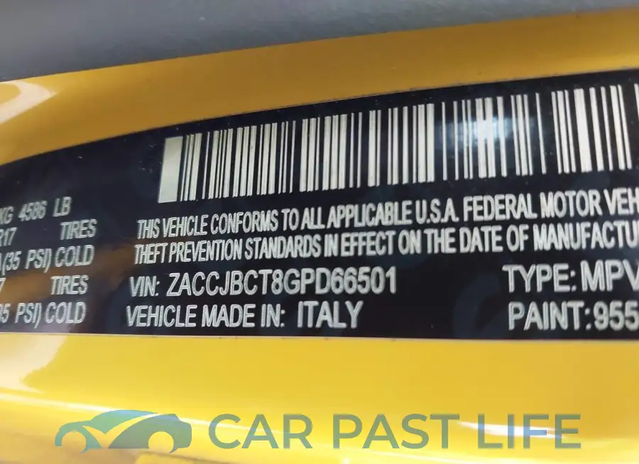 ZACCJBCT8GPD66501# 9