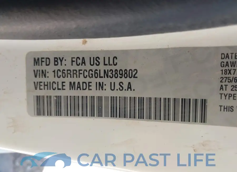 1C6RRFCG6LN389802# 9