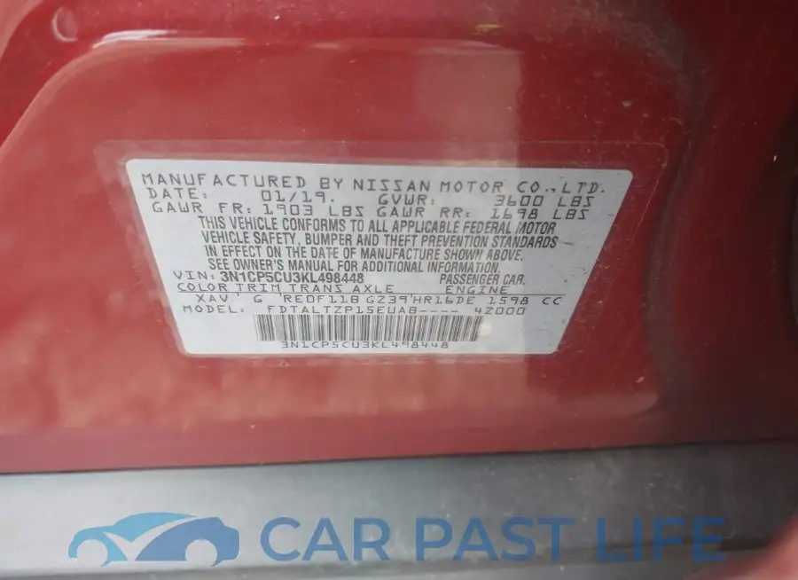3N1CP5CU3KL498448# 9