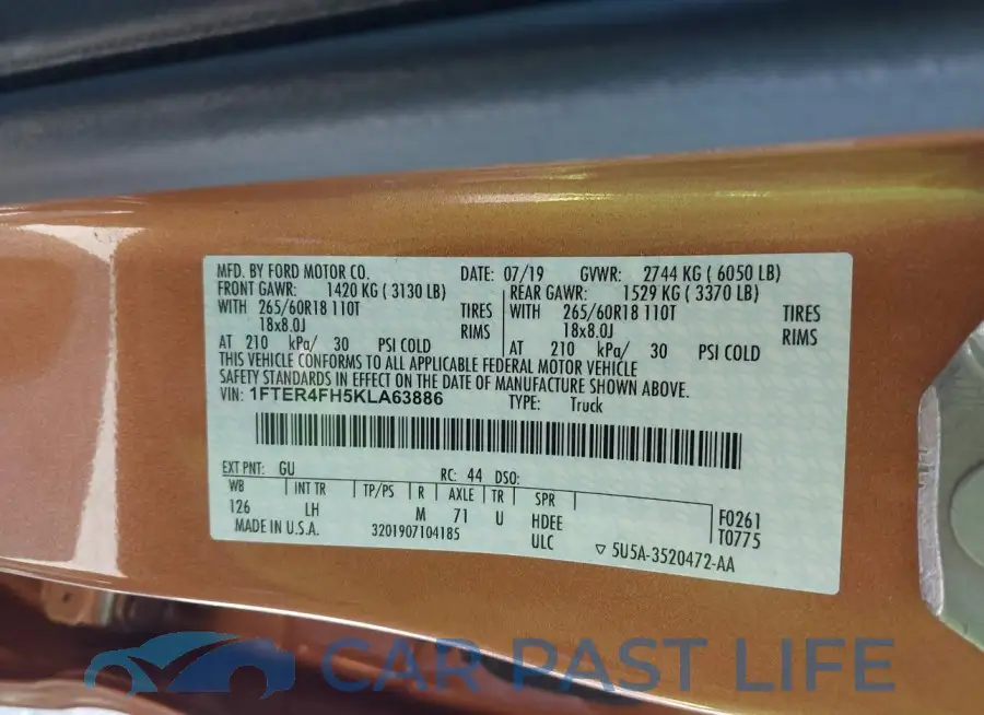 1FTER4FH5KLA63886# 9