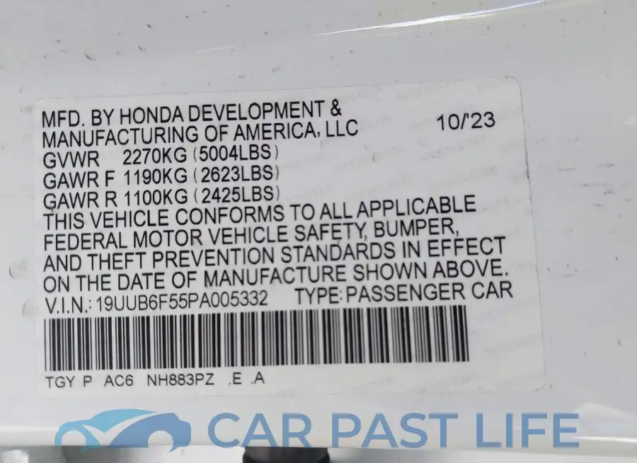 19UUB6F55PA005332# 9