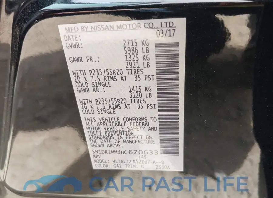 5N1DR2MM3HC670633# 9
