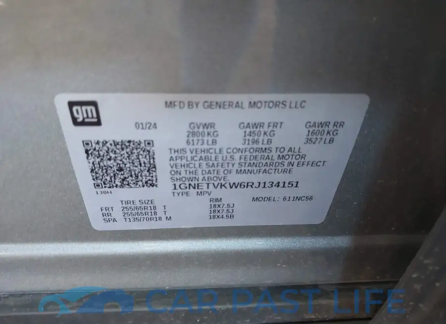 1GNETVKW6RJ134151# 9