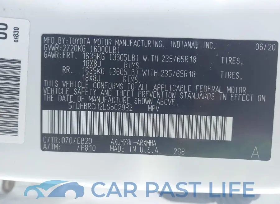 5TDHBRCH2LS502982# 9