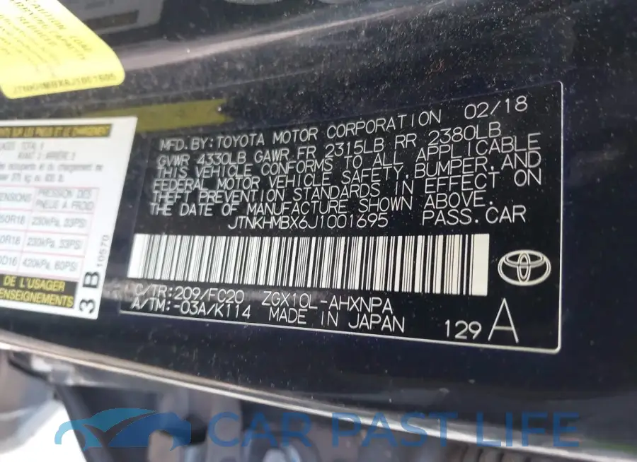 JTNKHMBX6J1001695# 9