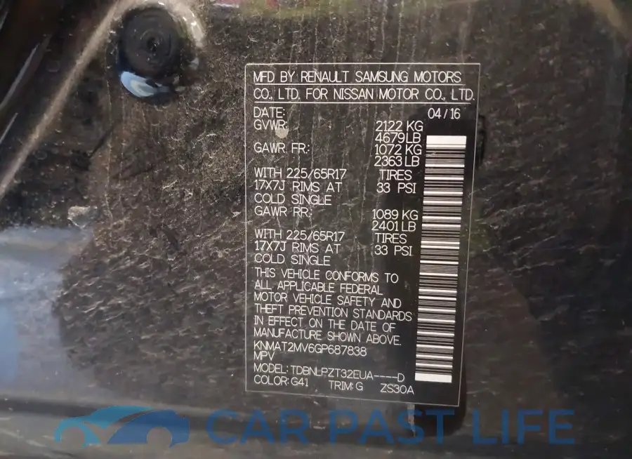 KNMAT2MV6GP687838# 9