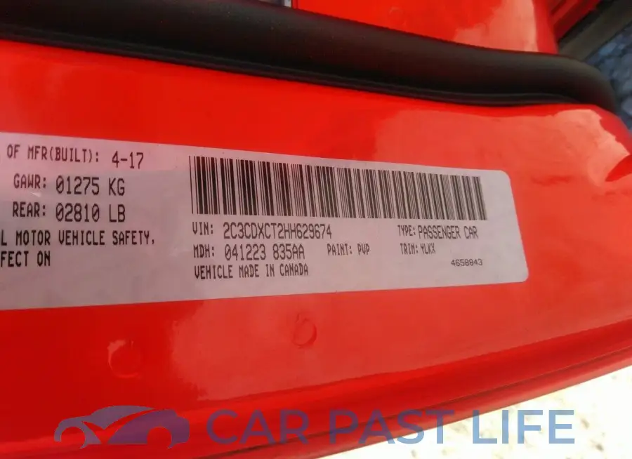 2C3CDXCT2HH629674# 9