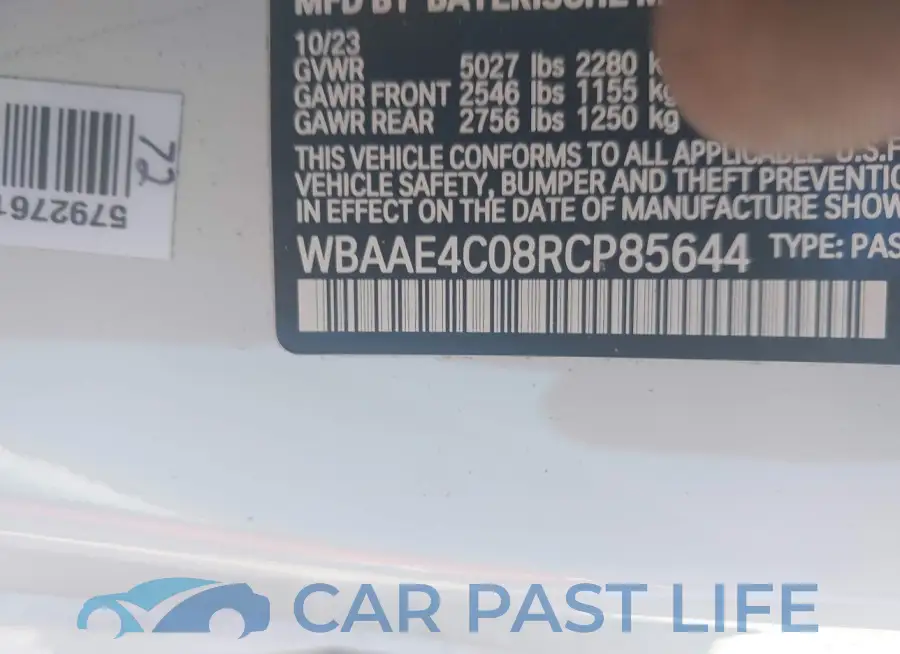 WBAAE4C08RCP85644# 9