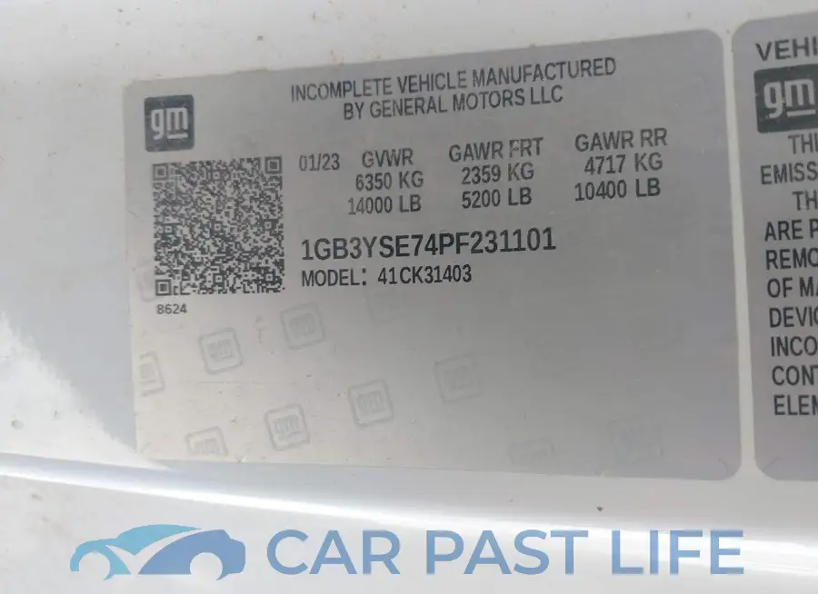 1GB3YSE74PF231101# 8