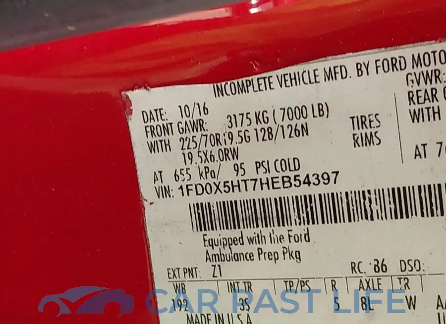 1FD0X5HT7HEB54397# 8