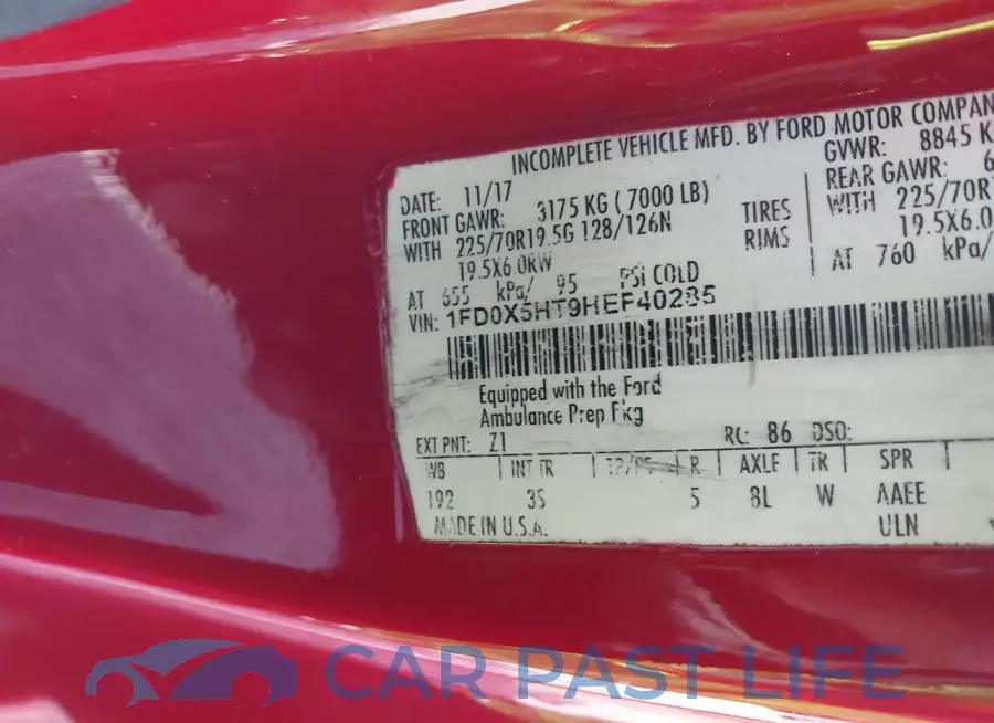 1FD0X5HT9HEF40285# 8