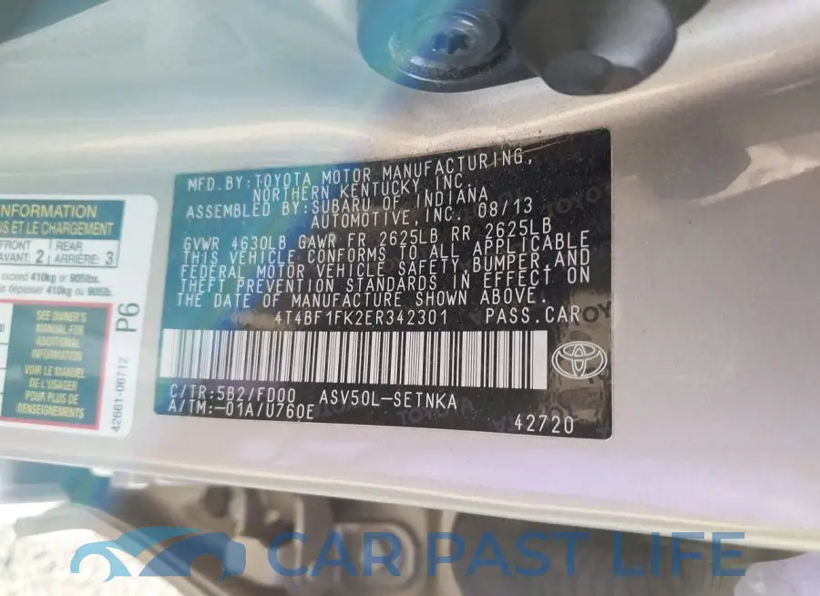 4T4BF1FK2ER342301# 9