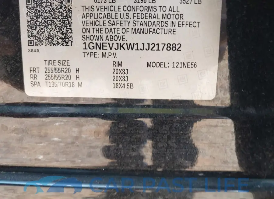 1GNEVJKW1JJ217882# 9